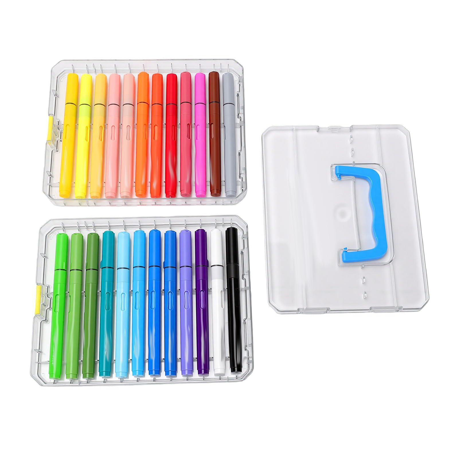 Acryl-Marker-Set, 24 Leuchtende Farben, Waschbar, Kunstbedarf für,