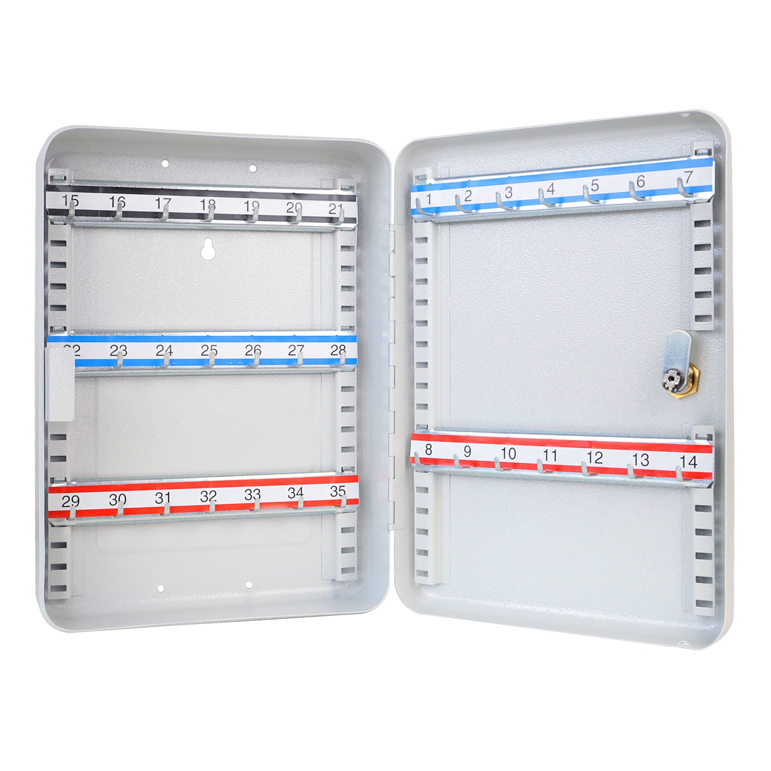 PORTACHIAVI HMF Con 300 Ganci - Grigio Chiaro, 55x38x20,5 Cm | Ideale Per Officine E Negozi - Foto 11