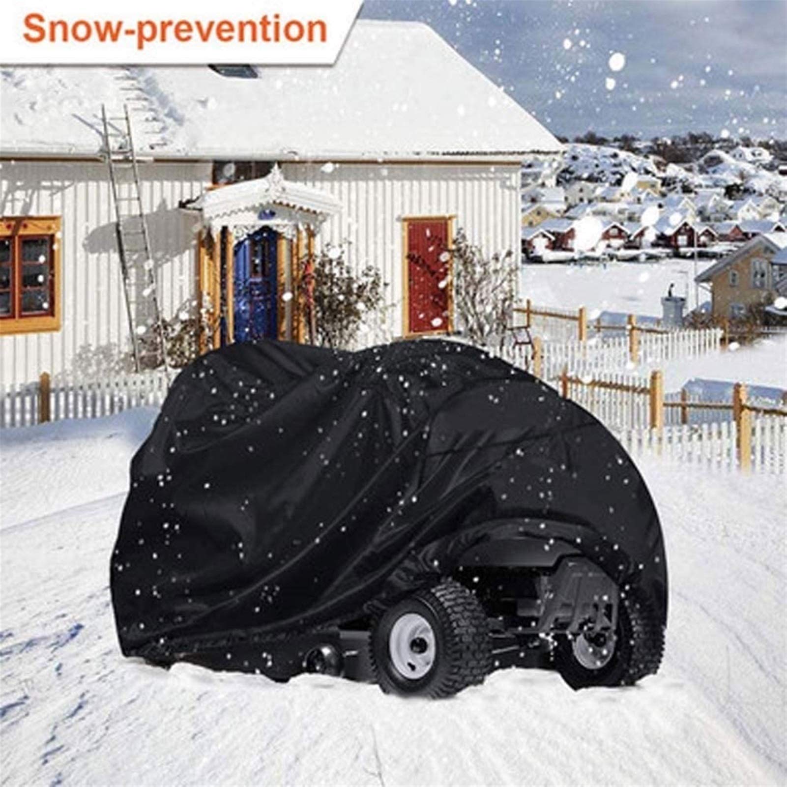 Cubierta para cortacésped， guía de Tractor， Cubierta Impermeable para cortacésped， poliéster Oxford 210D con cordón y Funda para Bolsa de Almacenamiento， XS