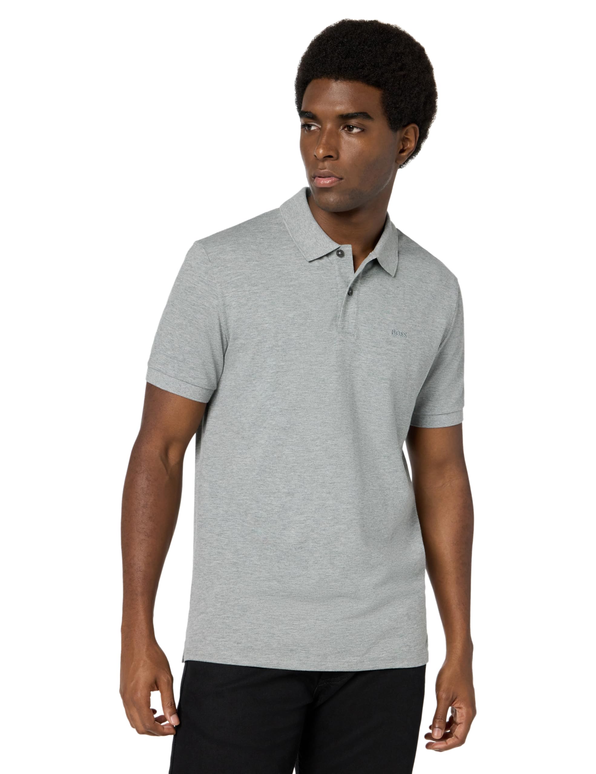 Boss Silver Grey Pallas Polo Shirt