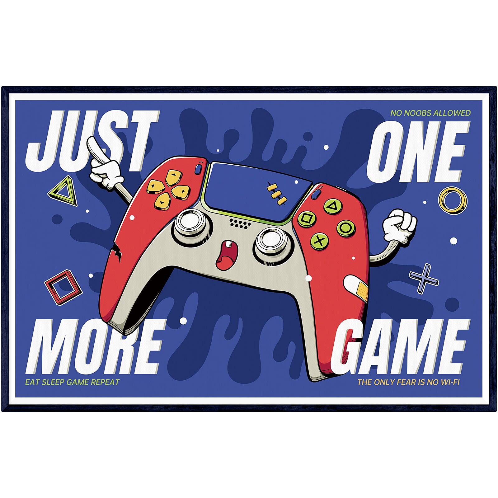Gaming Posters, Game Room Decor, Canvas Paper Gmaer Room Decor 11x14 Set of 2