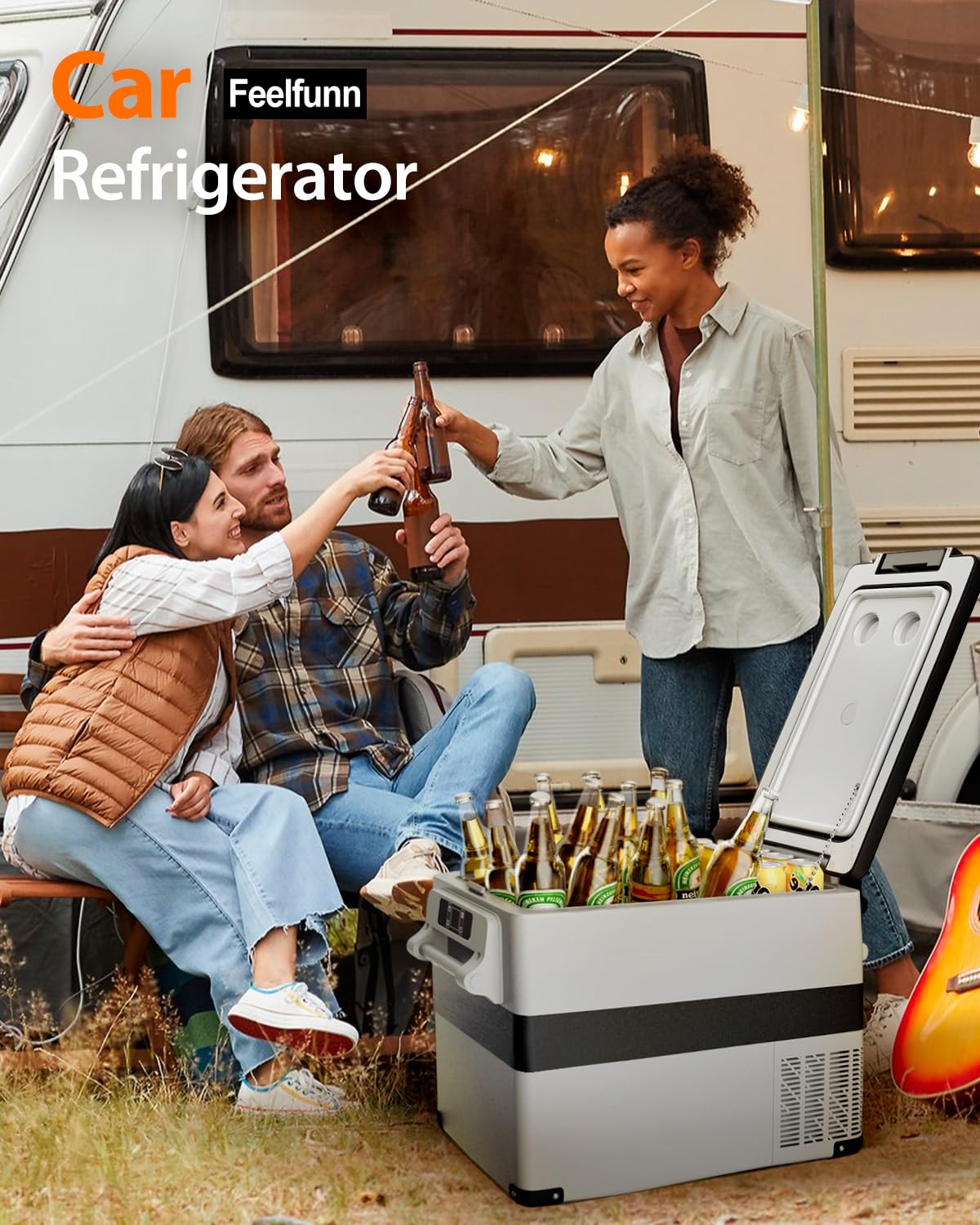 Car Fridge Portable 12V Refrigerator - 48 Quart 45L Electric Cooler with AC DC for Truck Van RV — view 6