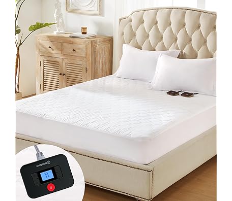 Westinghouse Heated Mattress Pad King, Comfortable Electric Mattress Pad with 10 Heating Settings & 1-12 Hours Auto Shut Off, Fit Up to 17" Deep Pocket, King Size 78"x80"