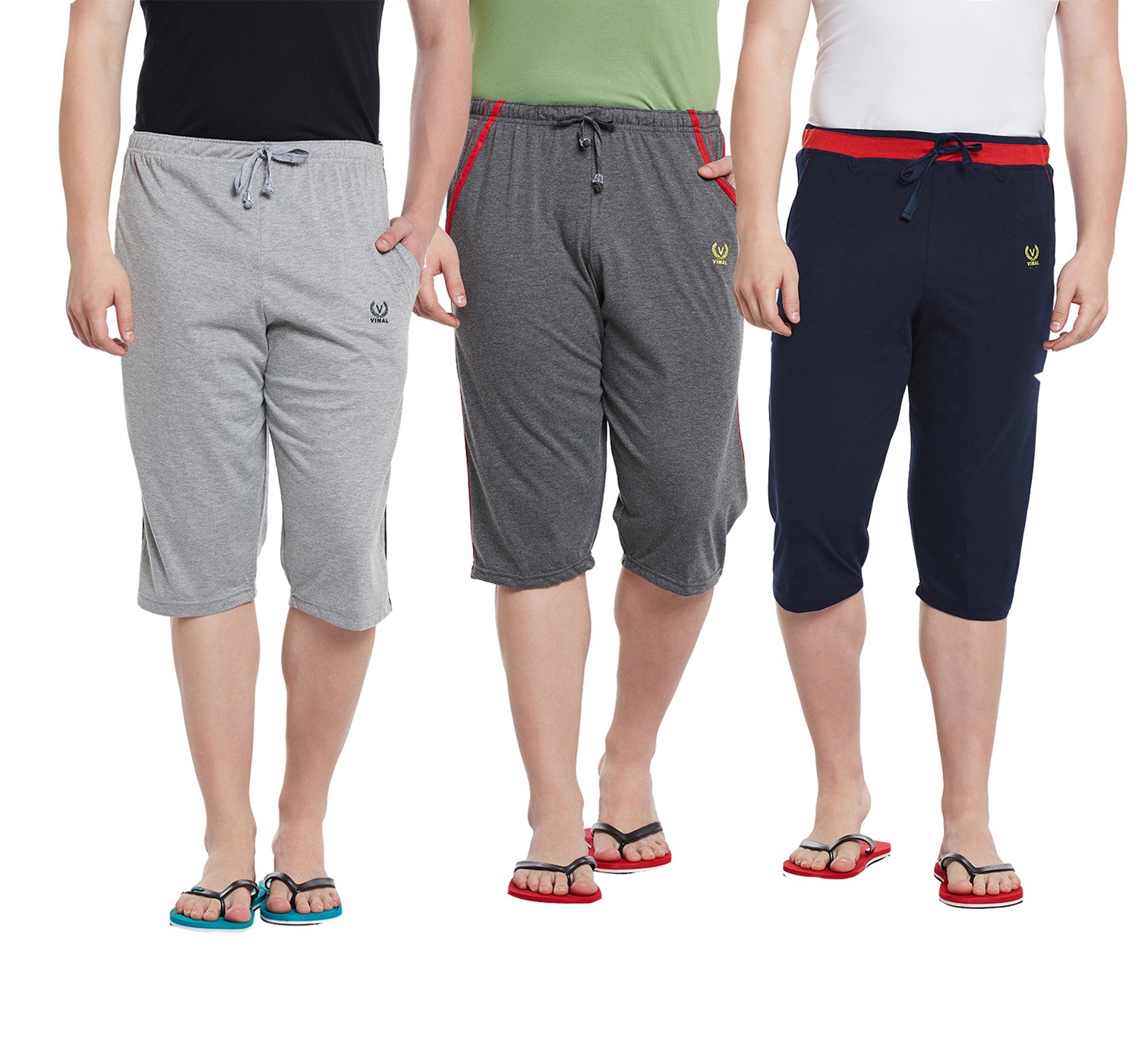 mack jonney Cotton Capris-3/4ths for Men(Pack of 3) (C2ML_C5AN_C8NV_003-P)-picture-49
