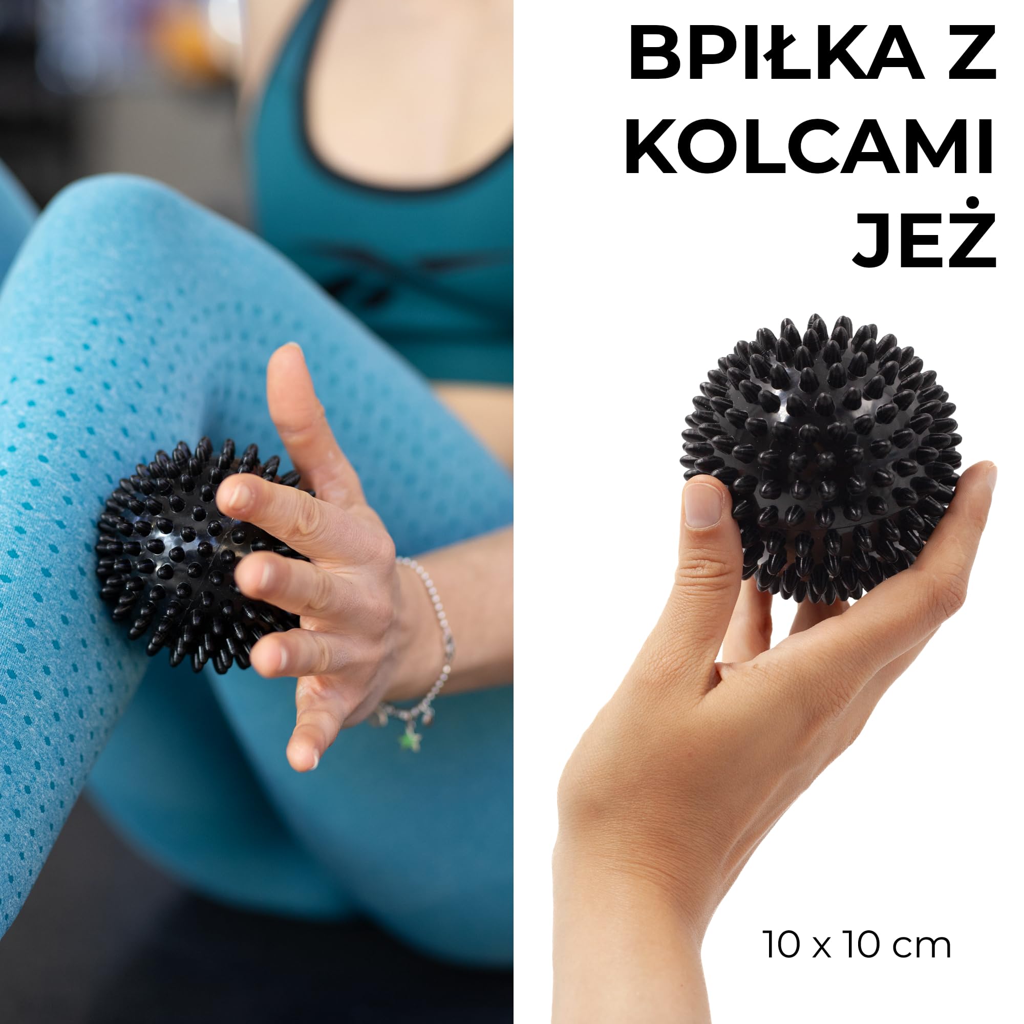 KALAHARI Zestaw Piłek do Masażu, 4 w 1, plus Ebook z ćwiczeniami - Podwójna Piłka, z kolcami Jeż, Lacrosse, Elastyczna Taśma i Torba - do Punktów Spustowych i Masażu Mięśni i Mięśniowo-Powięziowego