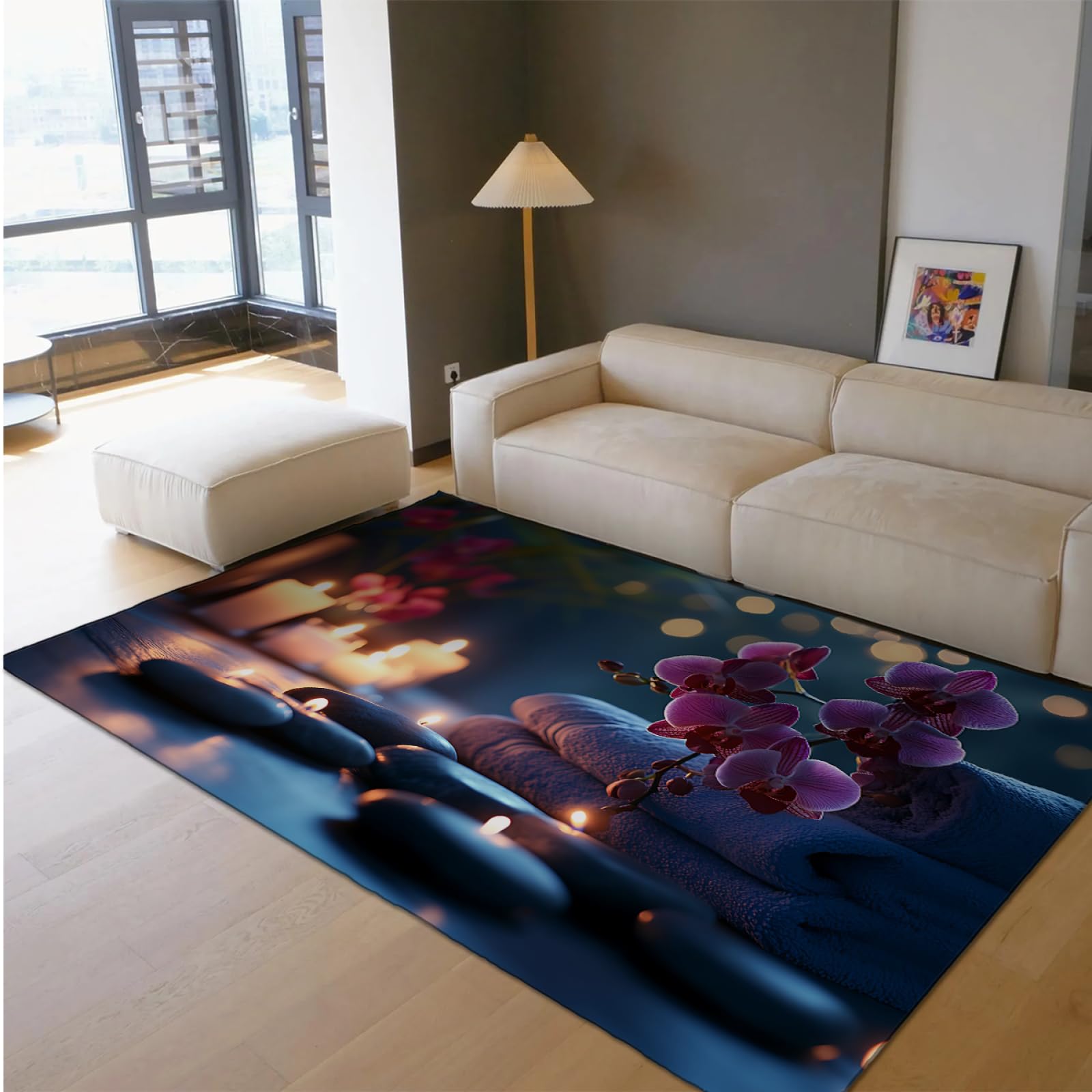 Tapis antidérapants de style oriental fin 80x150 cm pour sécuriser l'entrée sans bloquer les portes