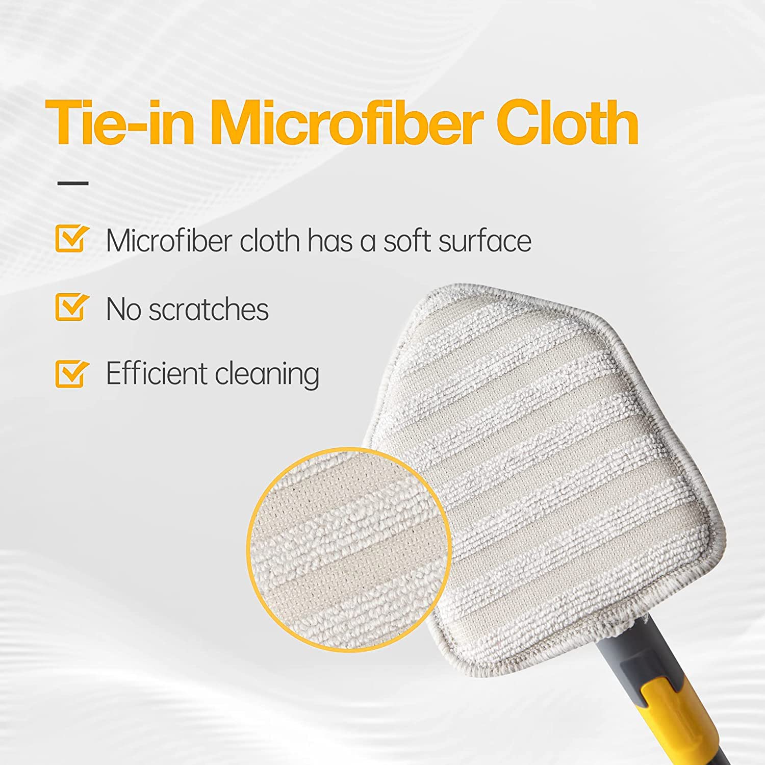 MinuteToCleanIt Microfiber Pad Refill for Extendable Bathroom Tile Scrubber Brush - Pack of 2X Microfiber Pad Refills