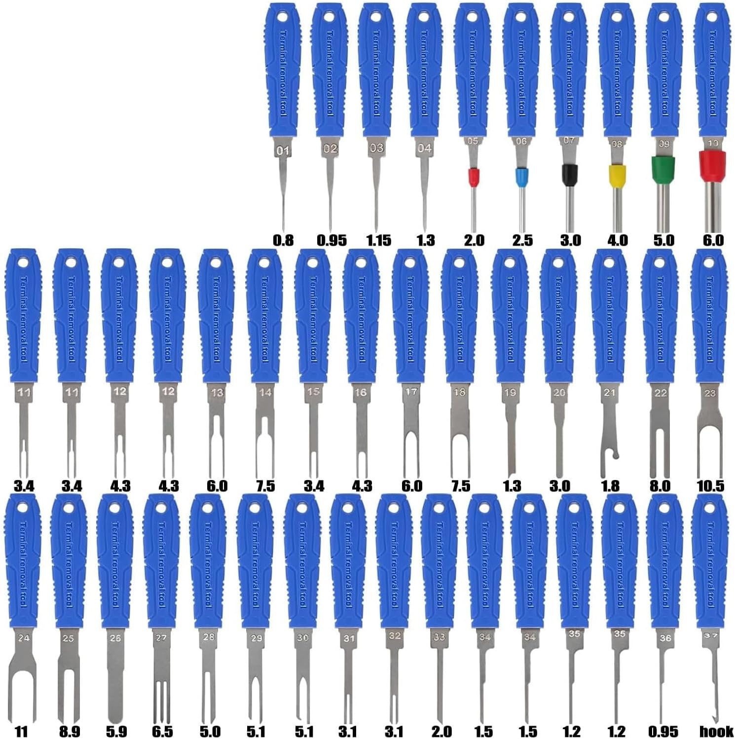 41Pcs Car Electrical Terminals Pin Removal Separator Tool Set for Connector Repair and Maintenance Automotive Connector Removal Tool