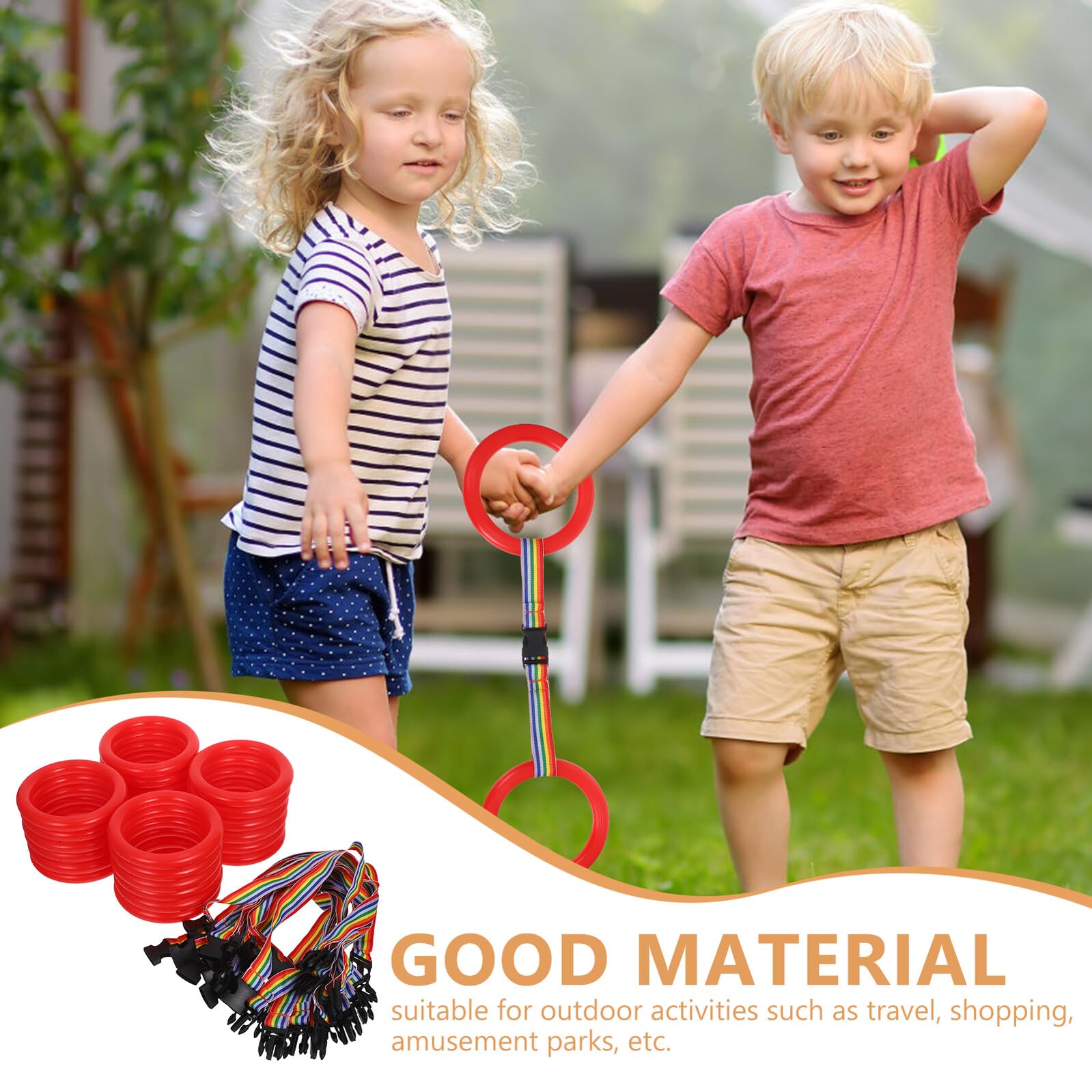 Toyvian 24 Juegos Correa de Seguridad Ajustable para Pequeños Pulsera de Sujeción con Anillos Cinta de Paseo Desmontable para Guardería y Actividades al Aire