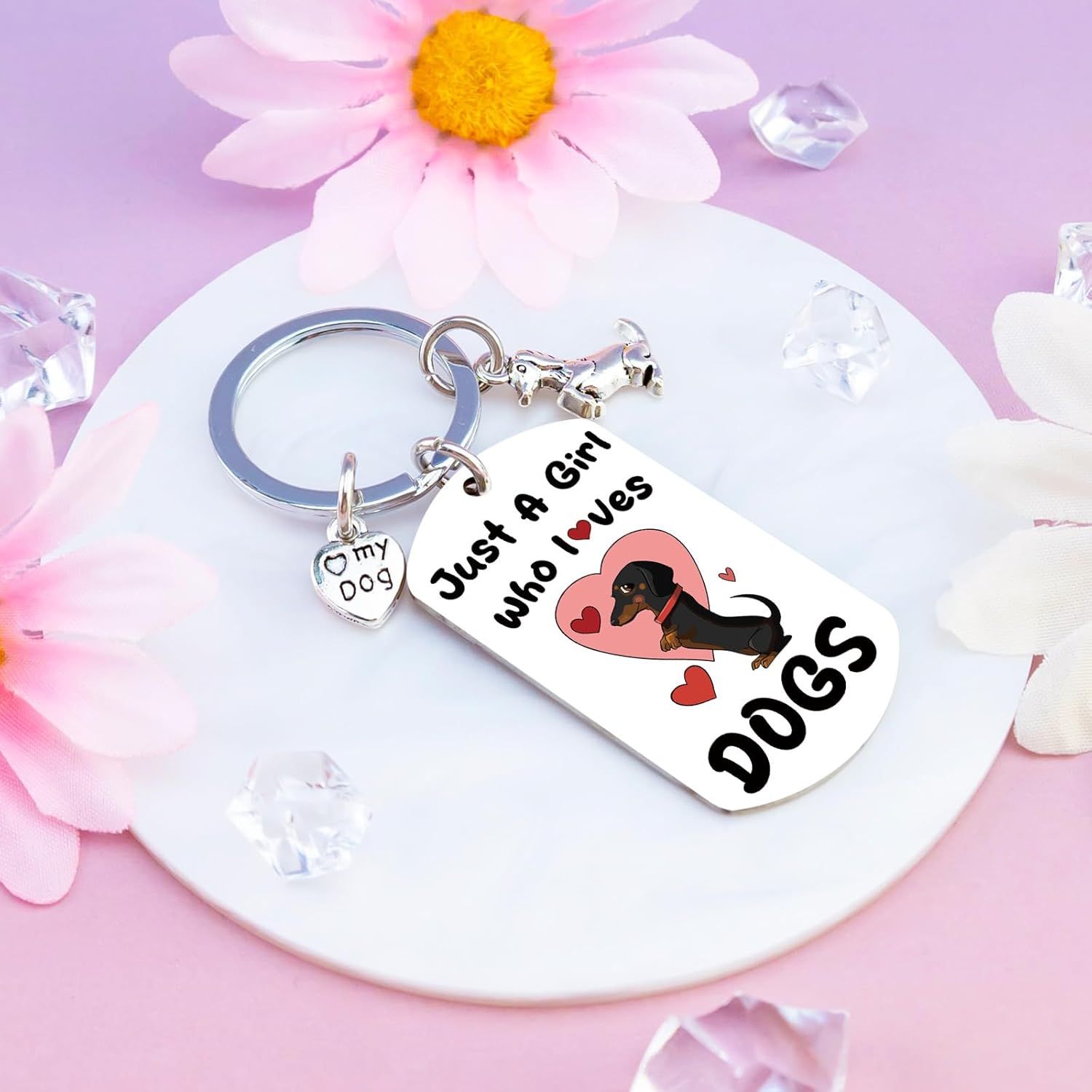 Dachshund Keychain Weiner Dog Gifts for Women Girls Dog Lovers Mini Dachshunds Decor Accessories Dachshund Memorial Gifts Christmas Weiner Dogs Keychain Charms - Image 5