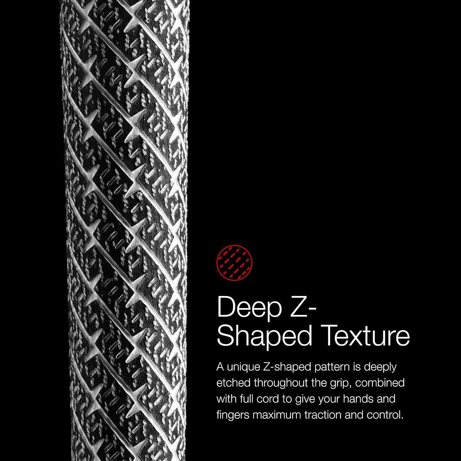 Golf Pride ZGrip Cord Golf Grip - Durable Rubber & Cotton Cord Grip - Firm Feel with High-Traction Texture