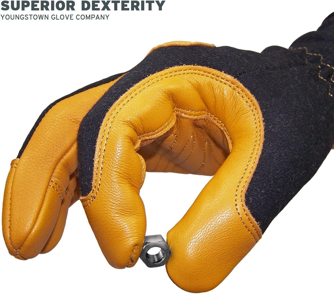 Exclusive Discount 70% Price Youngstown Glove 12-3270-80-L Flame Resistant Mechanics Hybrid Gloves, Large