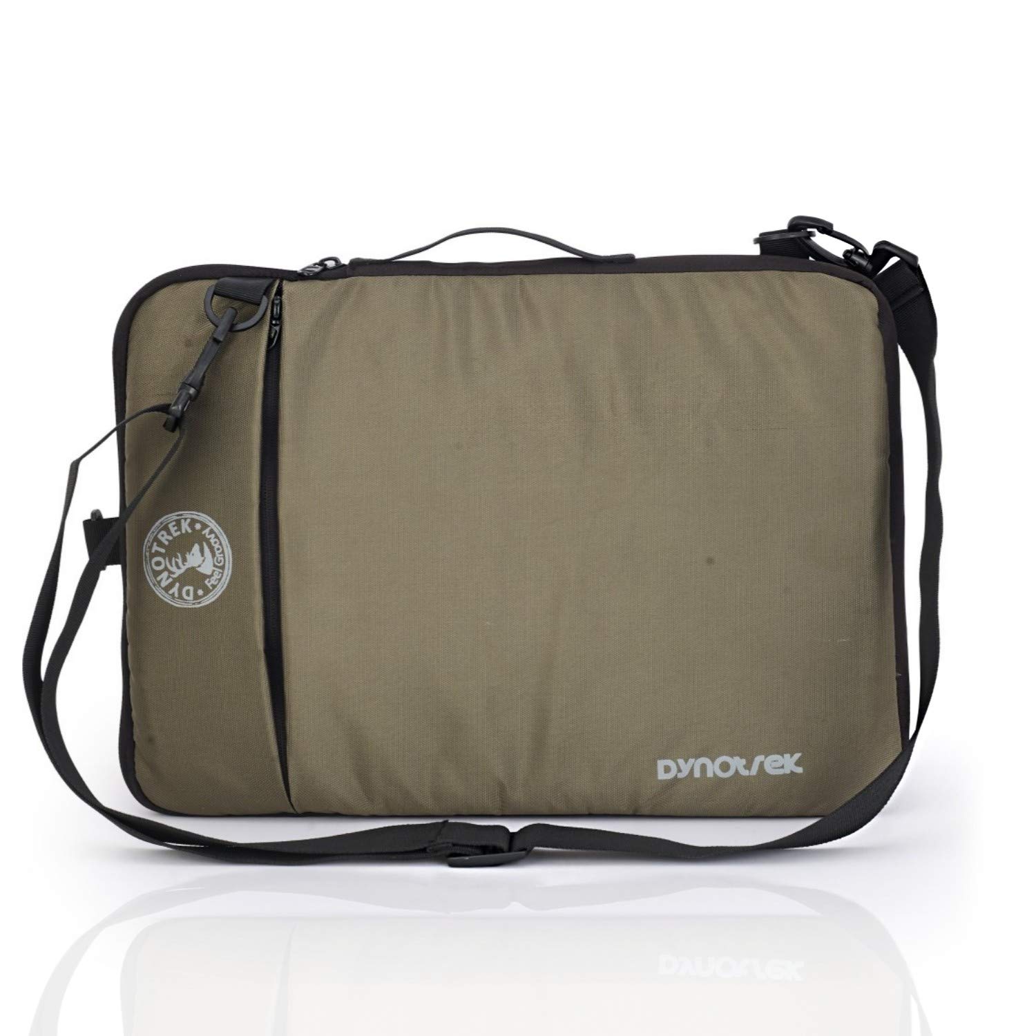 Dynotrek Tricera 15.6 Inch Laptop Sleeve Case Cover with Detachual Shoulder Strap Messenger Multifunctional Briefcase Hand Bag for Men Women -Olive Green (B07JCHVZQR) Amazon Price History, Amazon Price Tracker