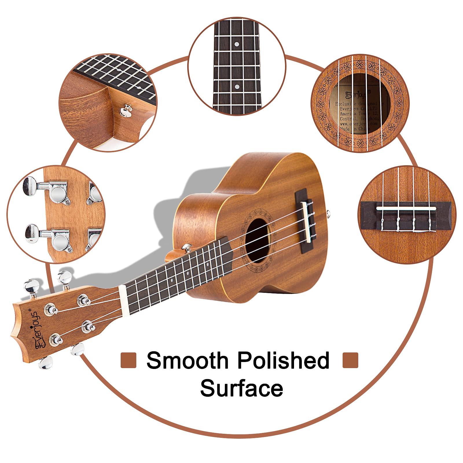 Aquila Kids Multi-Color Snaren Voor Ukelele - Kleurrijke Set Voor Beginners