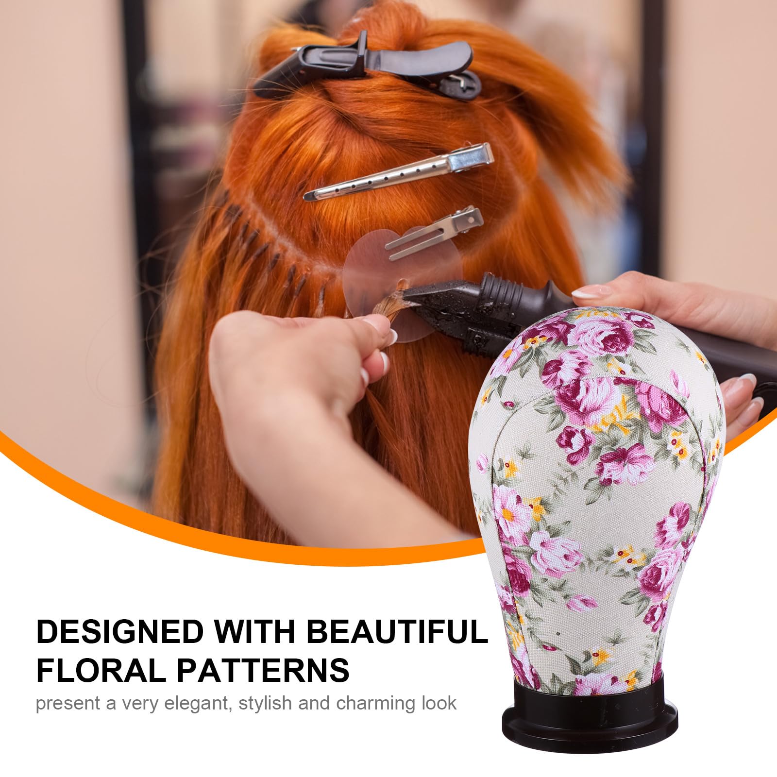 Hohopeti Übungsmodekopf für Friseurtraining Haarkopf zum Frisieren mit PE Material Schaufensterpuppenkopf Display für Haarstyling