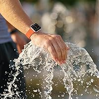 Vista 56 de Correa deportiva de silicona suave compatible con cierre clásico compatible con correas de Apple Watch de 49, 45, 44, 42, 41, 40 y 38 mm para iWatch