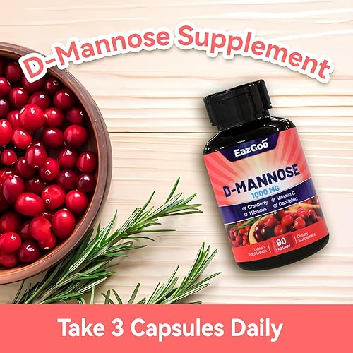 Miniatura 3 de Cápsulas D-Manosa 5 en 1 Fórmula  Paquete de 2, D Manosa D 750 mg con arándano, diente de león, extracto de flor de hibisco y vitamina C,