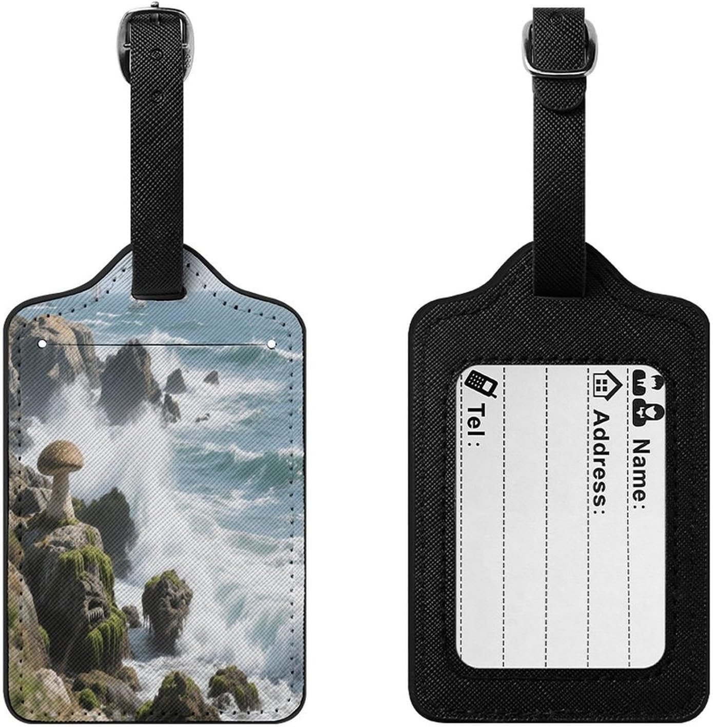 Seaside Reefs PU Leather Luggage Tag for Suitcases image 3