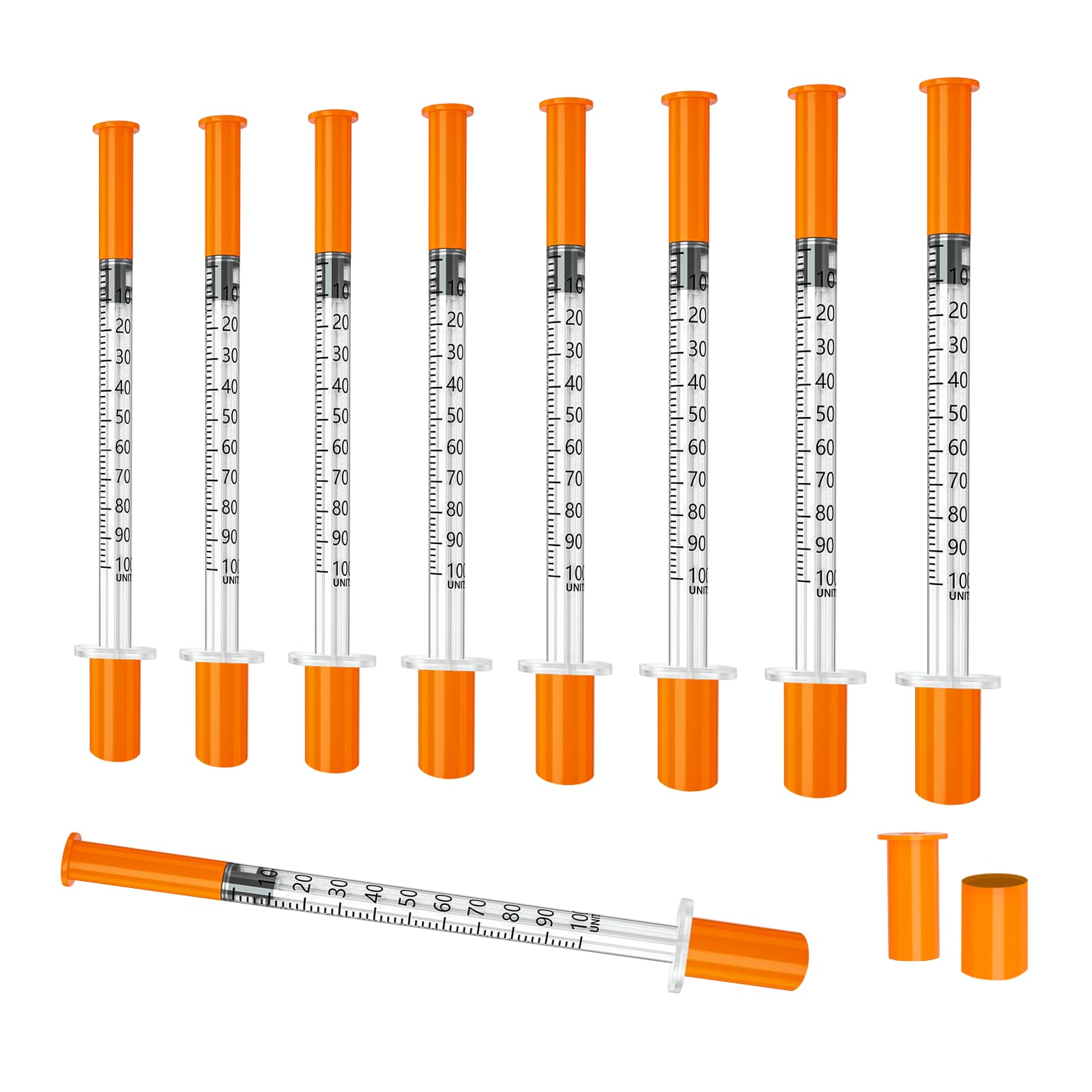 1ml/cc 31 gauge 5/16 inch syringe with needle, Syringes for glp1, PACK 100.