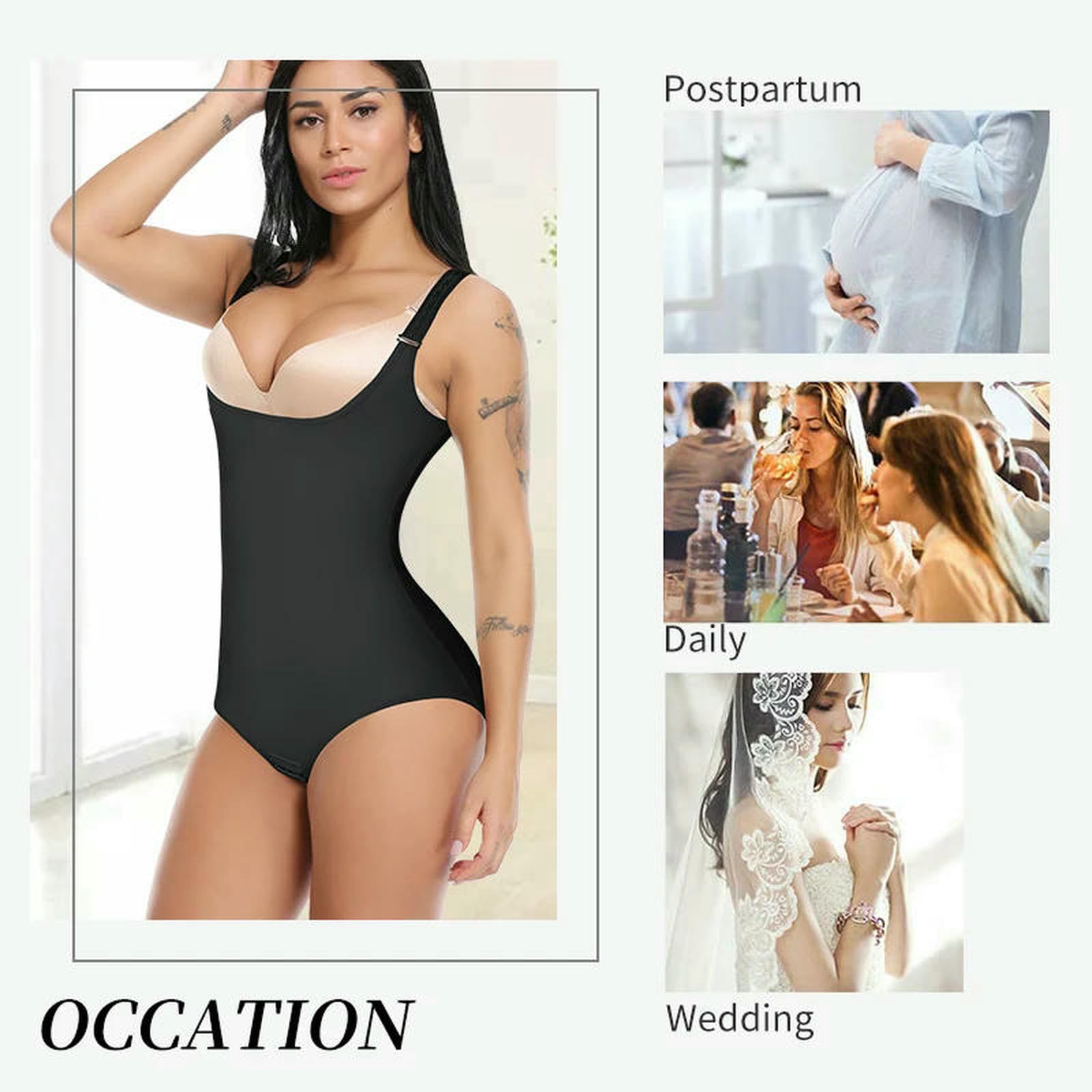 Shapewear Damen Body Figurformende Bodywäsche Miederbody Stark Formend Shaping Bodysuit