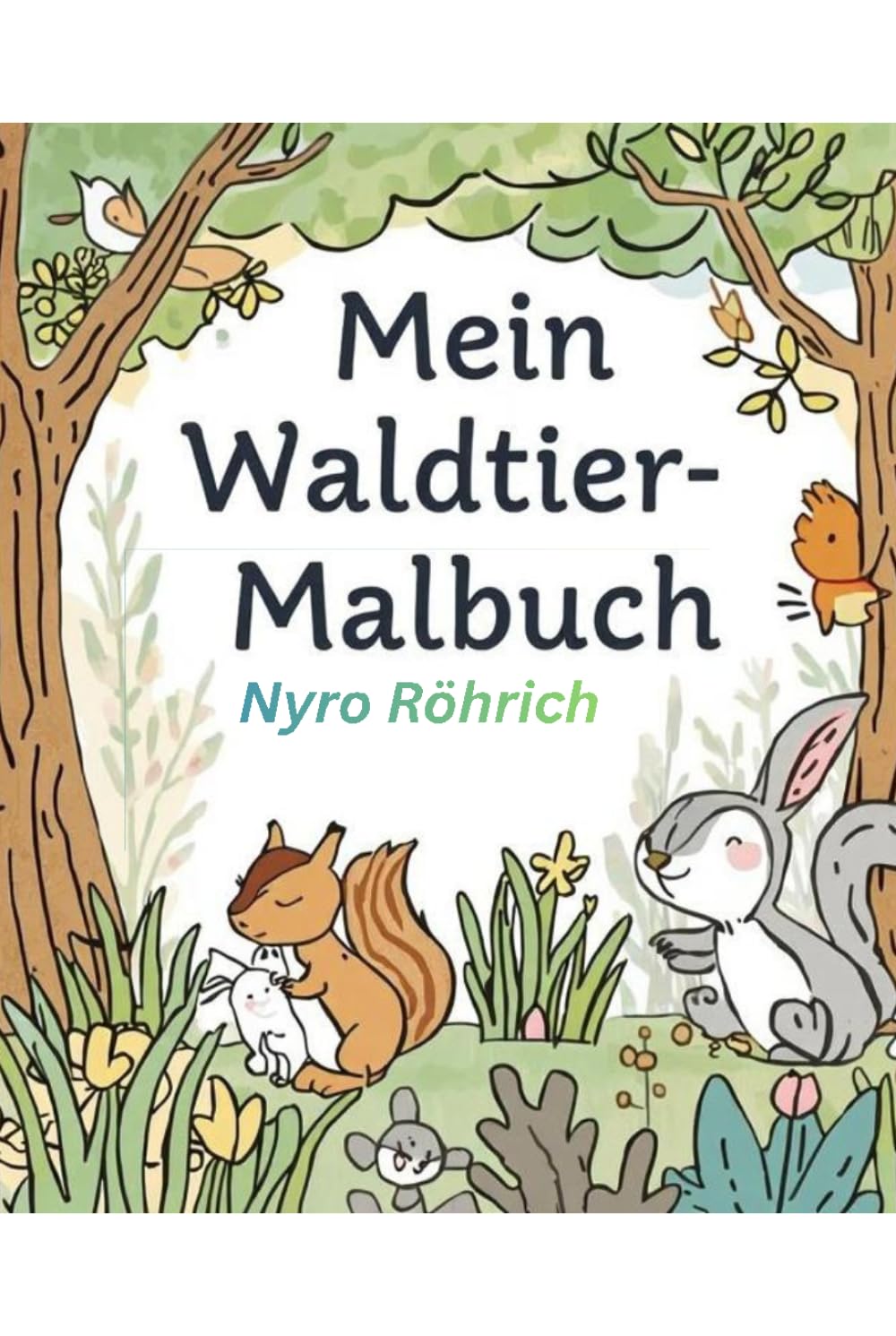 Mein Waldtier Malbuch: Süße Waldfreunde zum Ausmalen für kleine Künstler