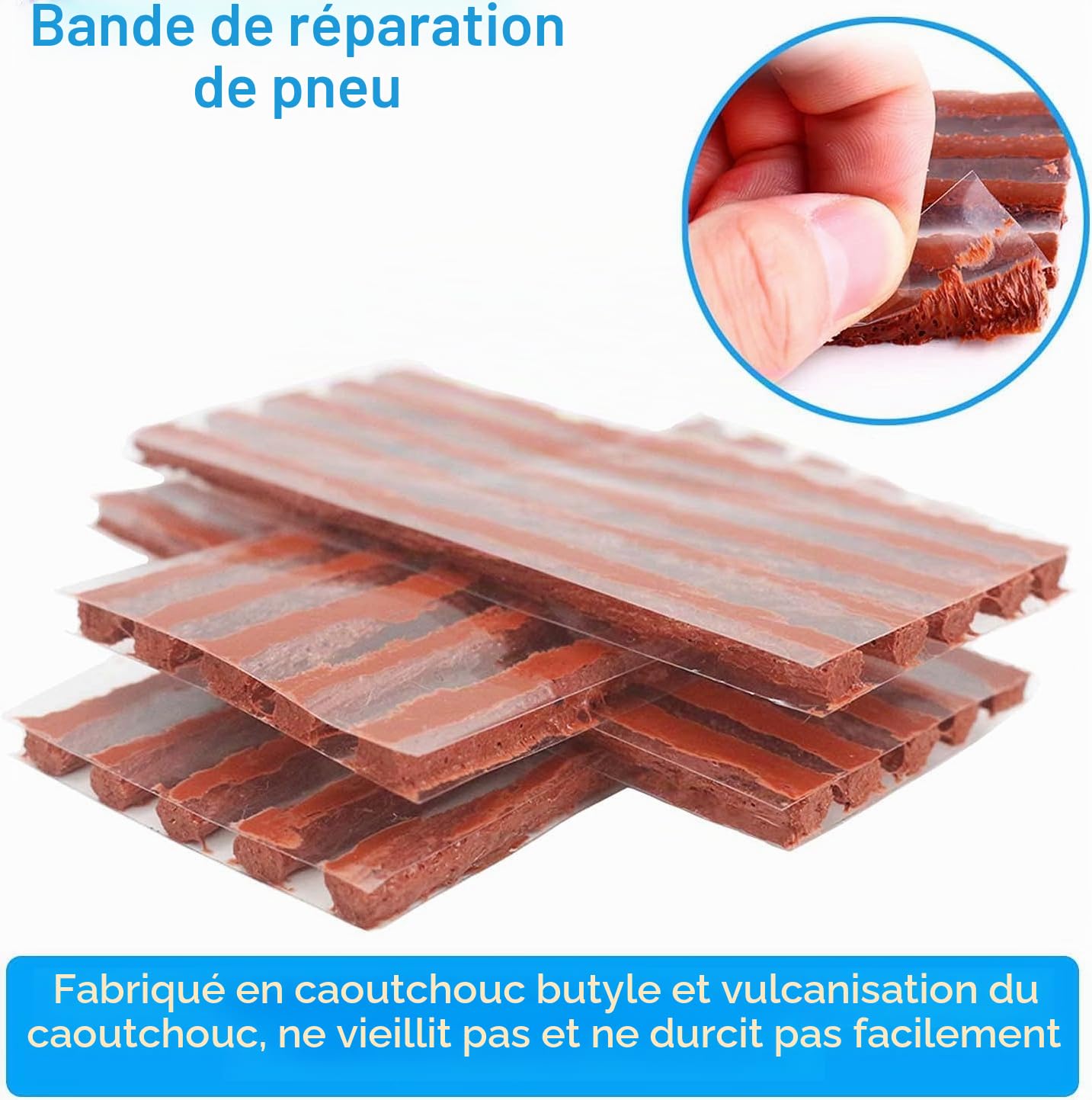 Kit de Réparation de Pneu 27PCS kit de Réparation de Crevaison Kits de Réparation Tubeles kit Reparation Pneu pour Voitures, Motos, Camions, Camping-Cars, Jeep, Remorque, etc