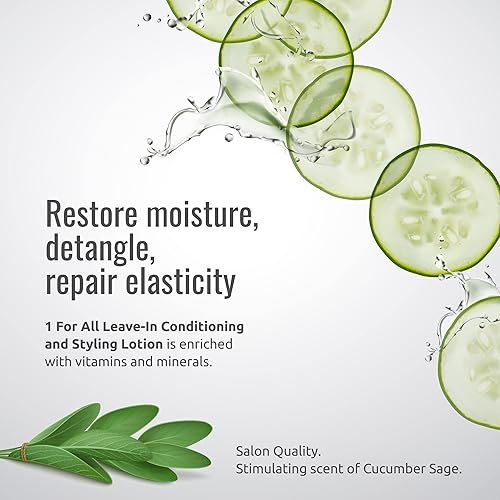 Miniatura 4 de Pure NV 1 For ALL - Acondicionador sin enjuague, desenreda y elimina el encrespamiento, a base botánica, queratina, colágeno y aceite de argán