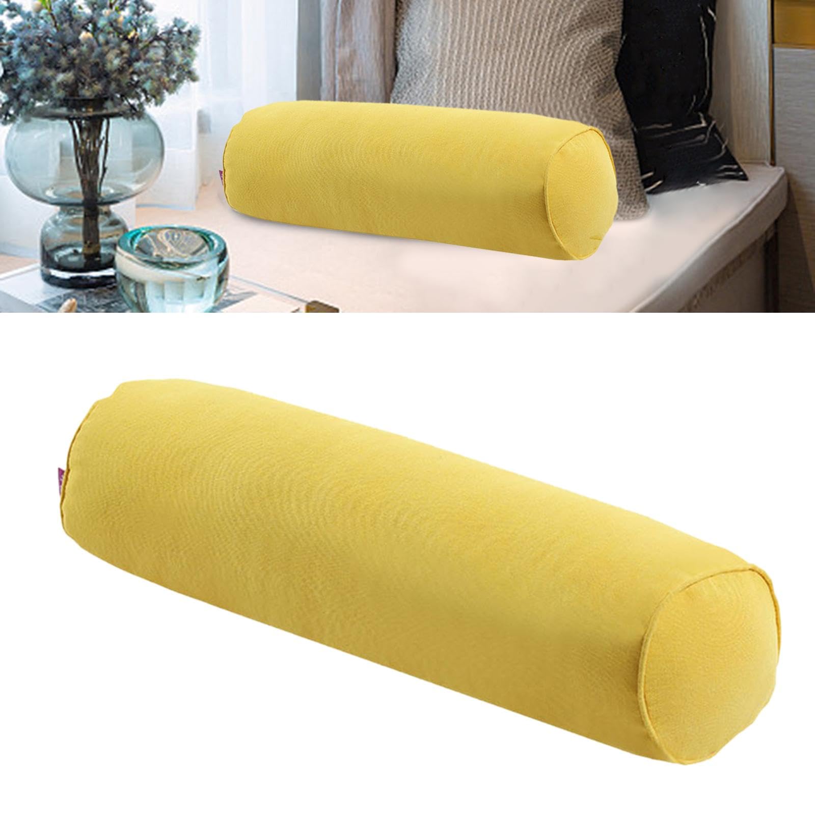 Almohada cilíndrica para Adultos, Ideal para decoración del hogar. Cómoda, con Soporte Firme para Las piernas, Viajes y para Dormir.