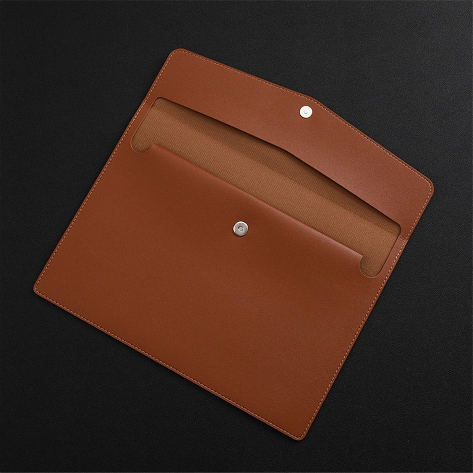 Carpeta de archivos cuero, bolsa for documentos gran capacidad, maletín negocios, fundas impermeables, organizador oficina Para Documentos(Red)