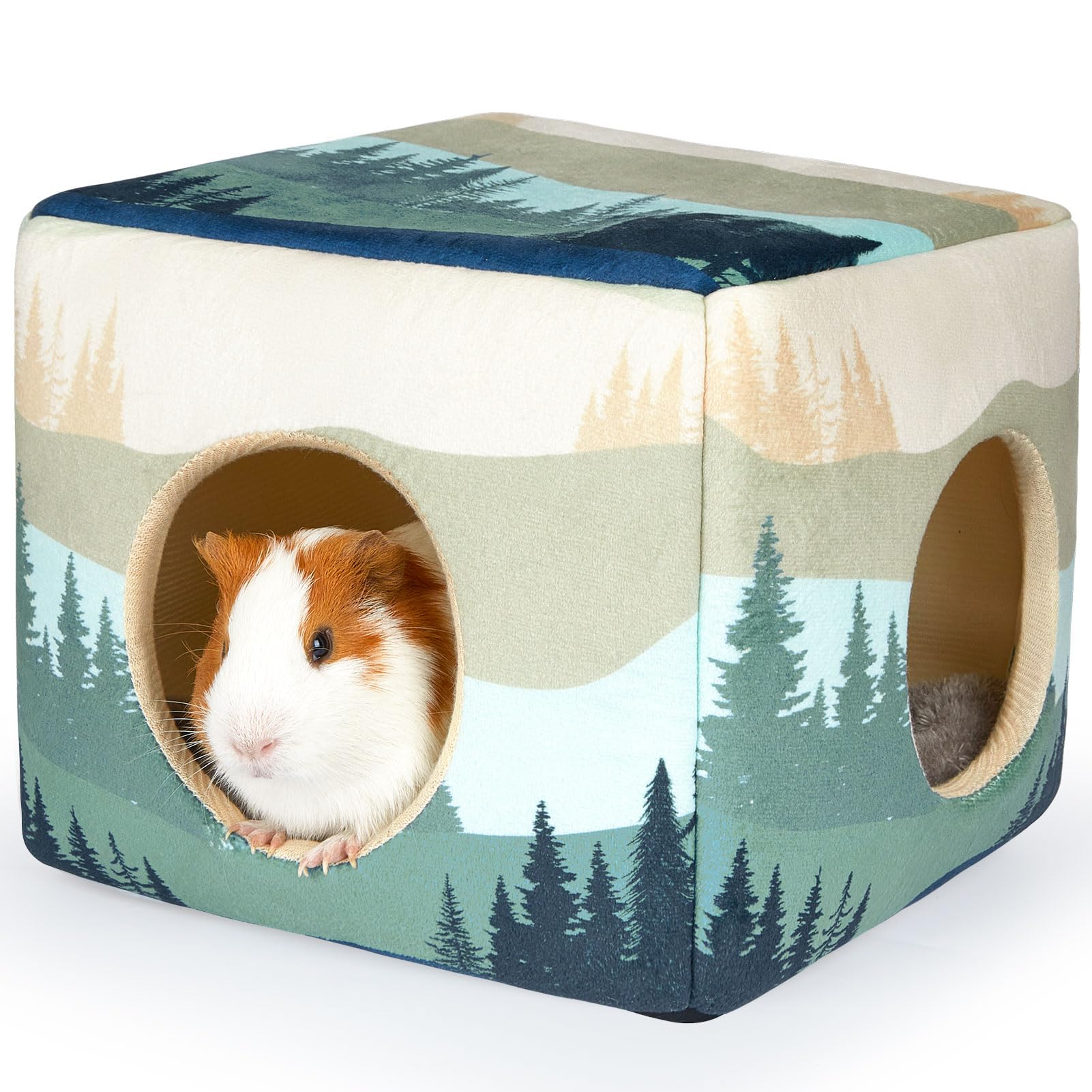 Bienbee Guinea Pig Hideout, Washable Guinea Pigs House Cozy Guinea Pigs Bed for Small Pet Bunny/Rabbit/Hamster/Chinchilla Guinea Pig Accessories