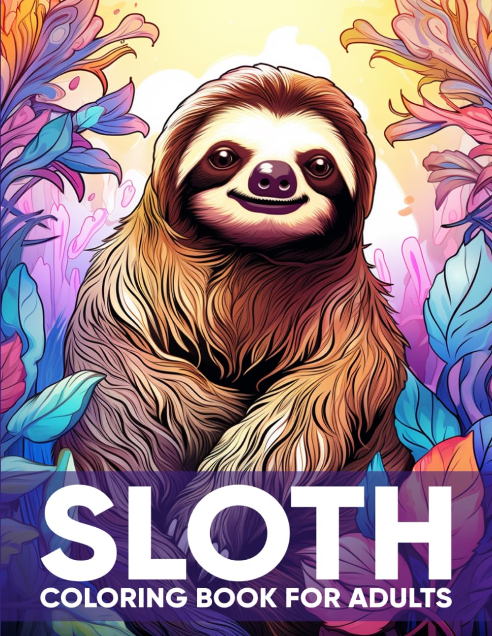 Sloth Coloring Book For Adults: An Adult Coloring Book Featuring 50 Relaxing Sloth Illustrations for Stress Relief and Tranquil Escapes