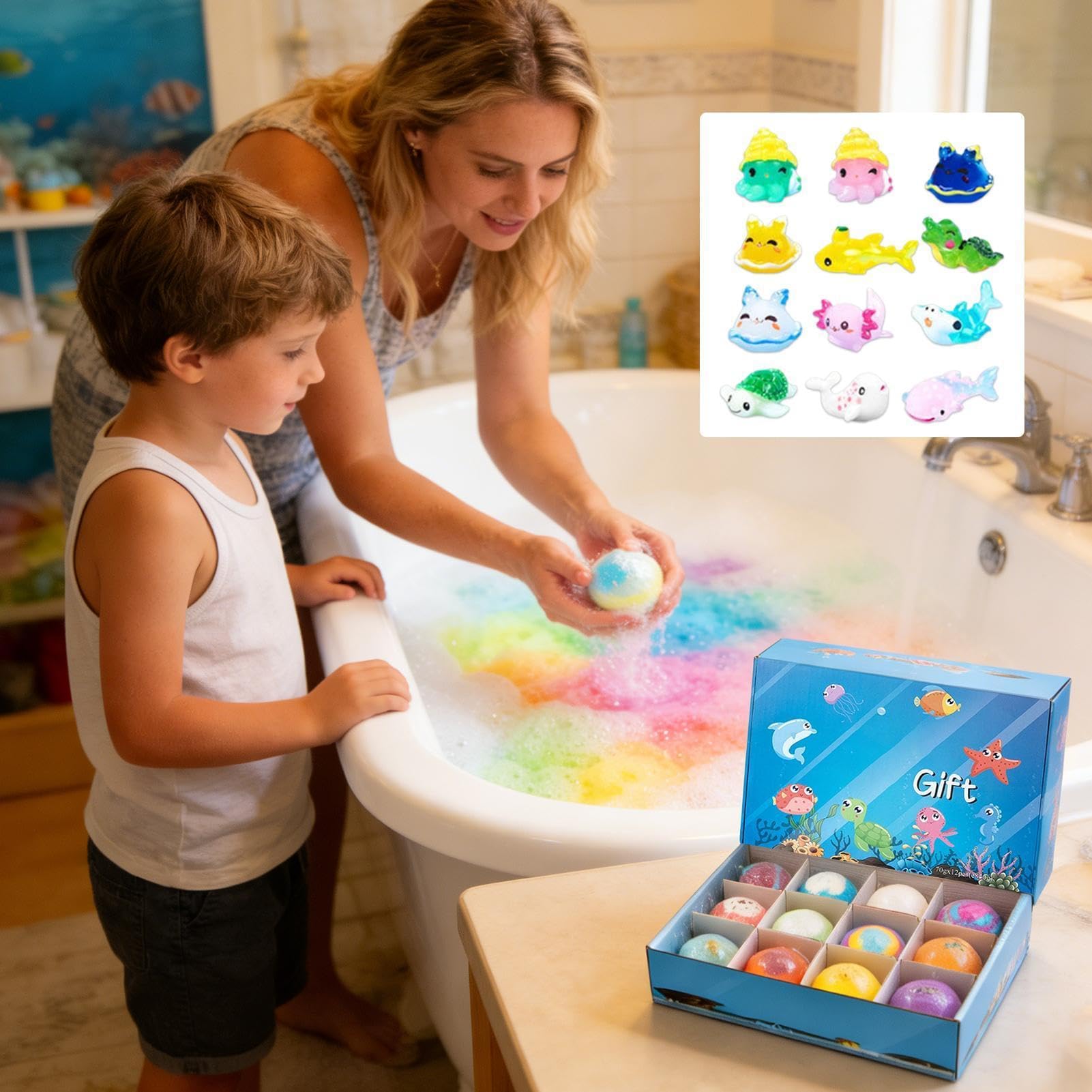 Bombe da bagno gassate, ammollo profumato, 50 g, ricco di bolle, gadget per interni, soluzione rilassante per il di gioco per bambini, asilo, scuola, appartamento, va