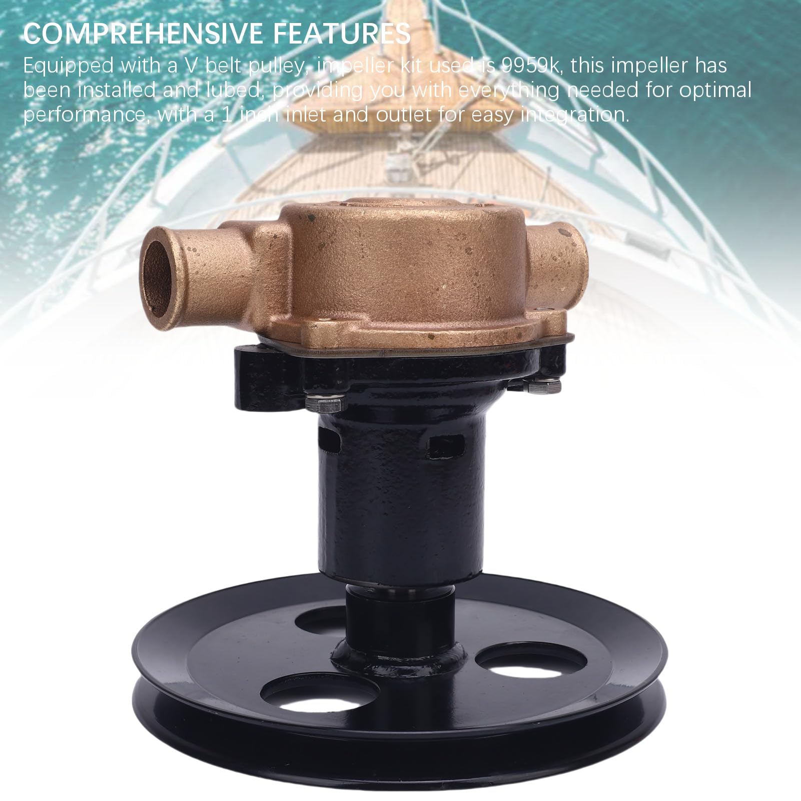 SUNGOOYUE Pompa di Mare, Pompa di Ricambio in Lega di Ottone per di Raffreddamento Ad Acqua di Mare Sherwood G20 G21 302 351