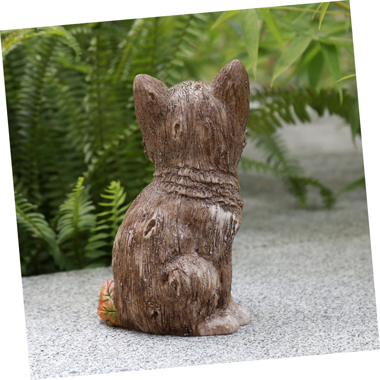 Happyyami Fuchsornament Aus Harz Für Garten Handbemalte Tierfigur Dekorative Skulptur Wetterfest Für Außenbereich Detailreiche Statue Im Schönen Stil