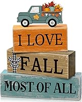 Vista 20 de 4 piezas de decoración de mesa de madera de granja, decoración de bandeja escalonada para decoración rústica retro de madera en forma de casa