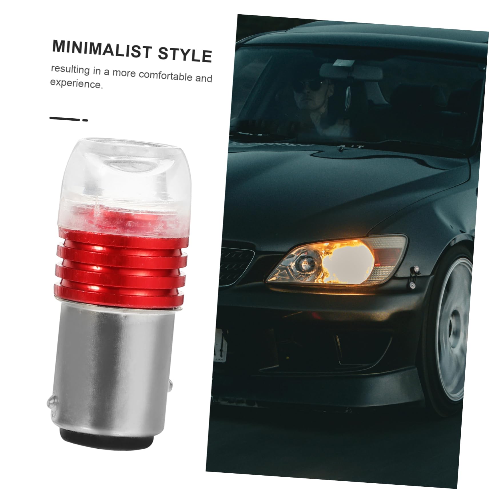 Cabilock Bombilla LED Luz Trasera Roja para Motocicleta de 12 V de Repuesto Aleación de Aluminio y Vidrio, Paquete de 2 Piezas para Reemplazo Fiable