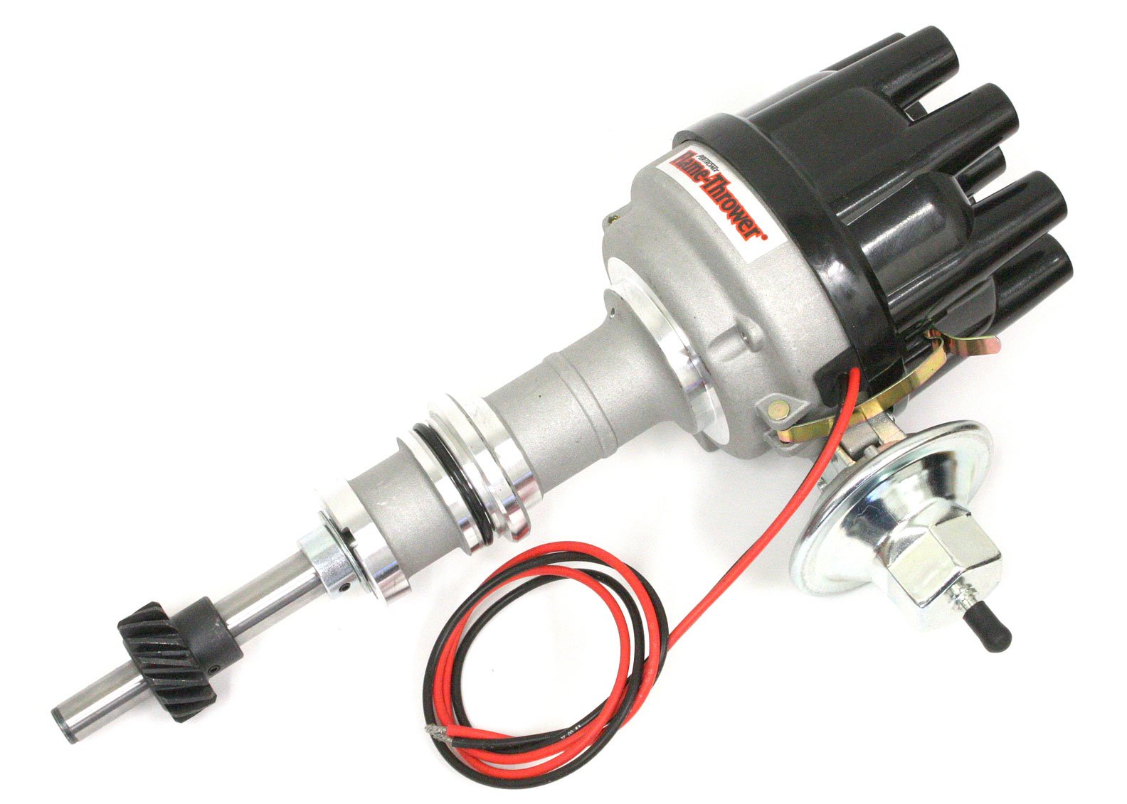 PertronixD134610 Flame-Thrower Vacuum Advance Black Cap Electronic Distributor with Ignitor Technology for Ford 351W