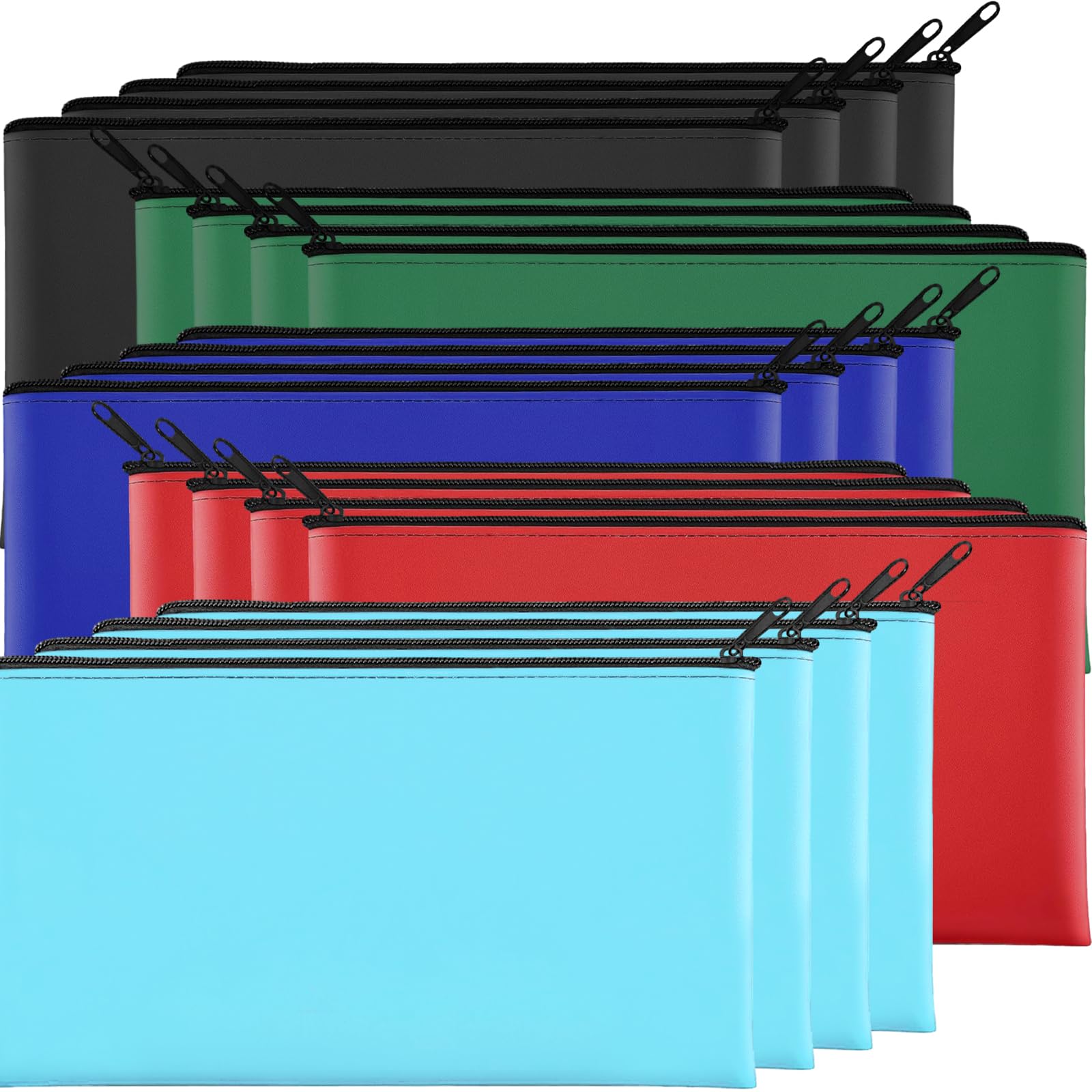 Aazon.co: 14×11Inch Bank Deposit Bags With Zipper Blue Interoffice