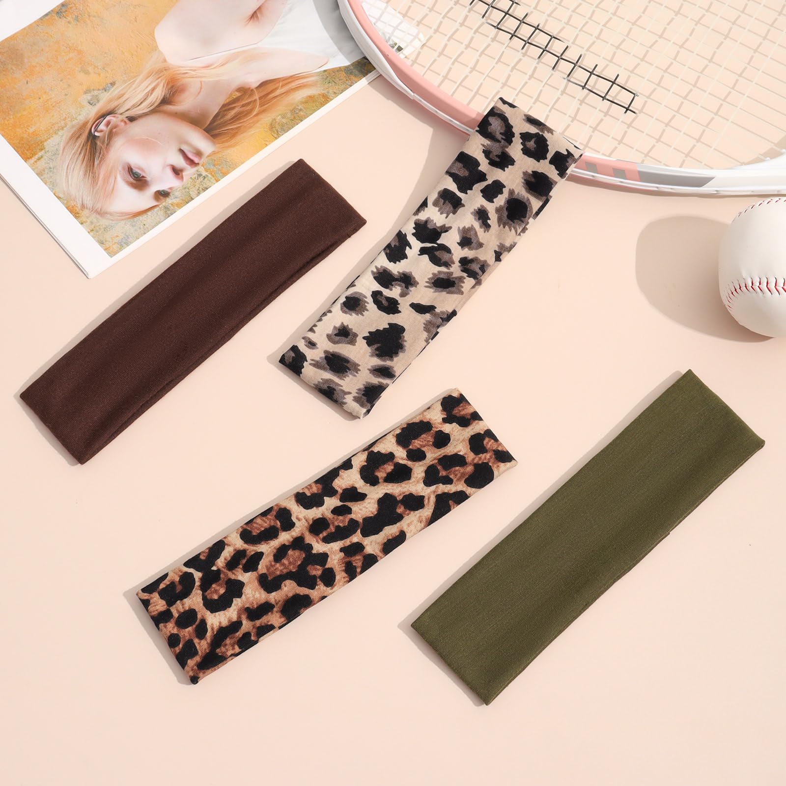 Cinta Pelo Deporte, Diademas Mujer & Hombre Antideslizante Sport Headband Elástica Deportivas Cinta para el Pelo Yoga