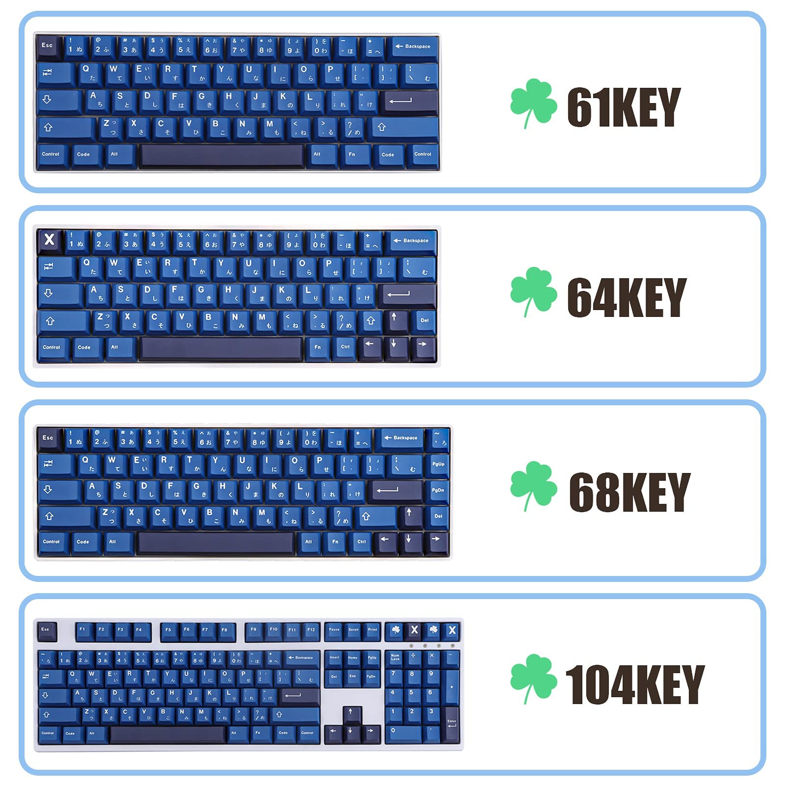 PBT Keycaps, 129 Keycaps DyeSublimation Striker Keycaps Set Cherry