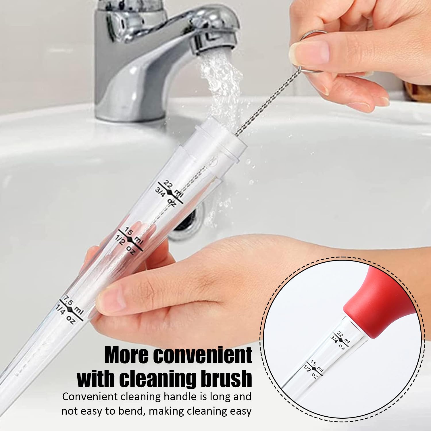 Siringa Per Marinatura ZEACCT - 4 Pezzi Per Tacchino, Carne, BBQ - In Acciaio E Silicone Senza BPA