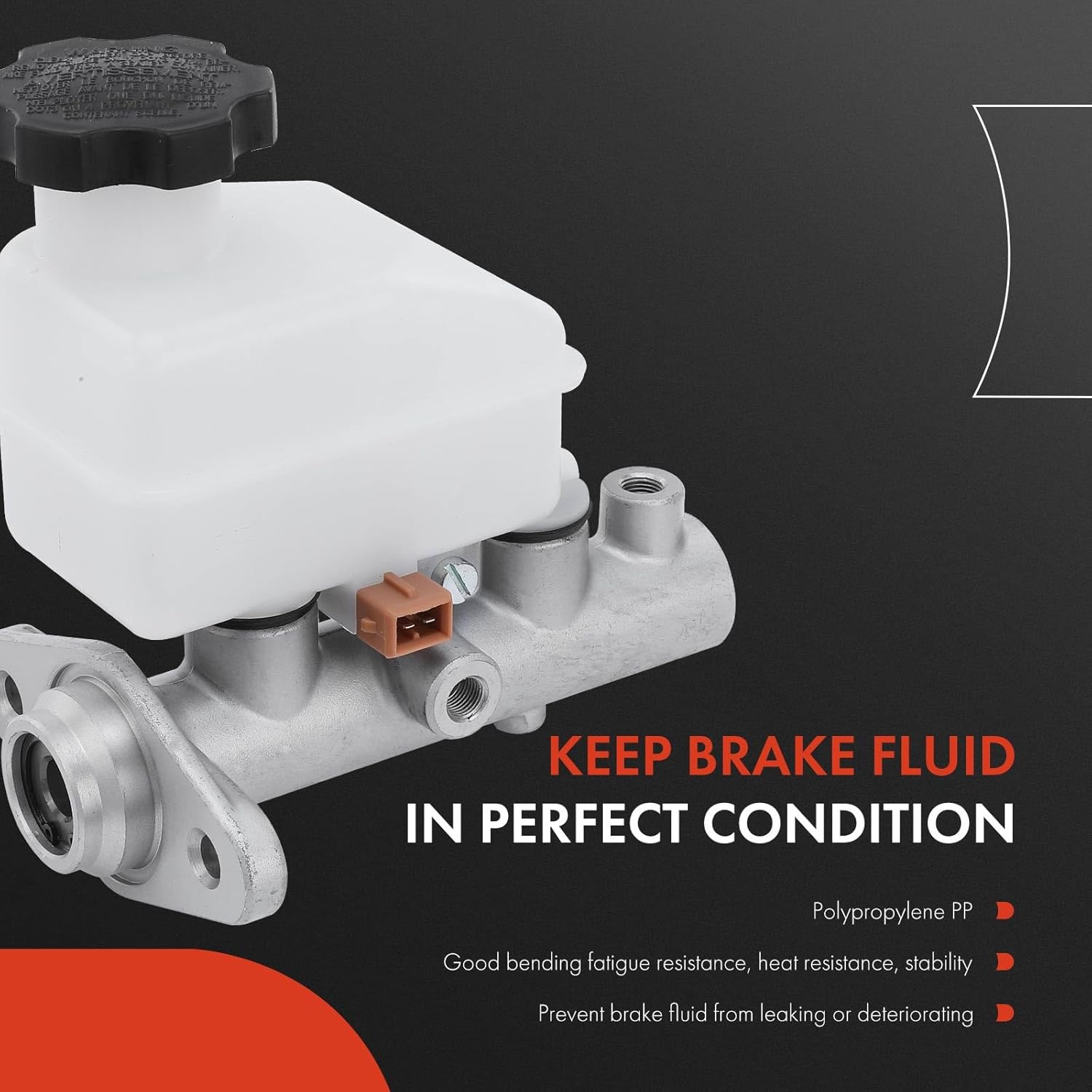 A-Premium Brake Master Cylinder with Reservoir and Sensor Compatible with Kia Vehicles - Spectra 2004-2006 2008-2009, Spectra5 2008-2009 -Only fits Manual Transmission Models