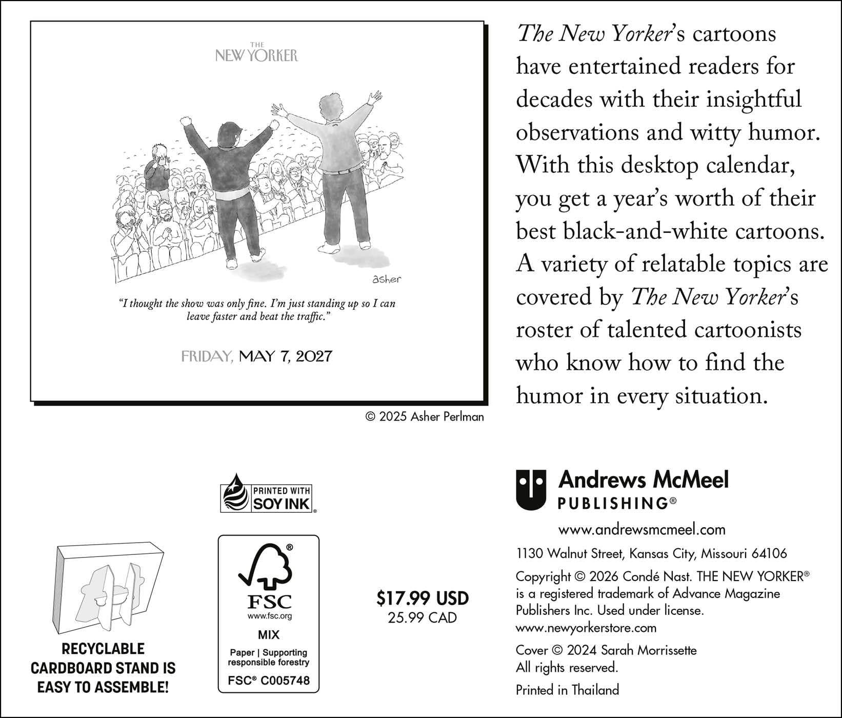 Cartoons from The New Yorker 2027 Day-to-Day Calendar: Original Andrews McMeel-Tagesabreißkalender [Kalendar]