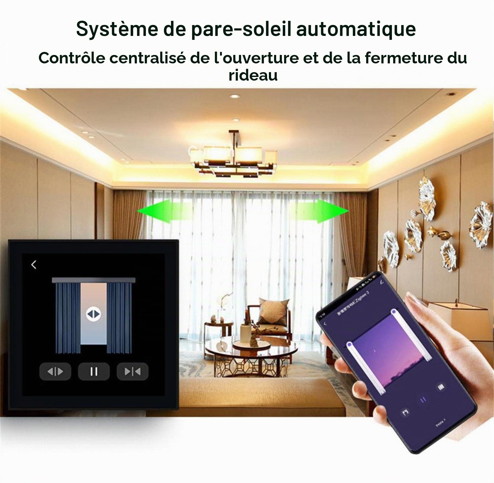 ZYWUOY Panneau De Contrôle Tactile Tuya Multifonction, Panneau De Contrôle pour Maison Intelligente avec écran LCD, Commutateur De Scène Intelligente, Hub Zigbee Intégré