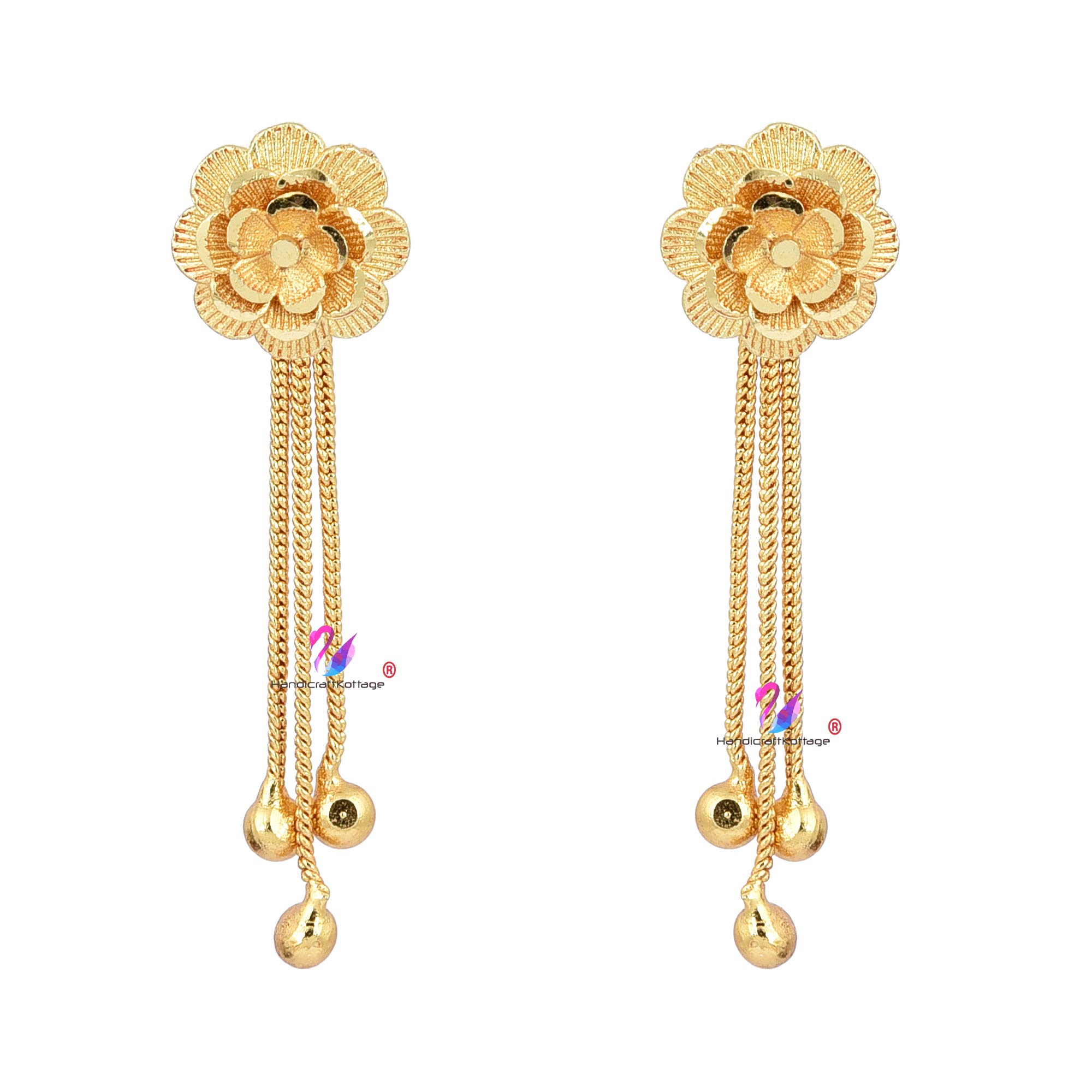 Handicraft Kottage Gold Plated Dangle & Drop Earrings For Women/Girls (B07GZPZ9C6) Amazon Price History, Amazon Price Tracker