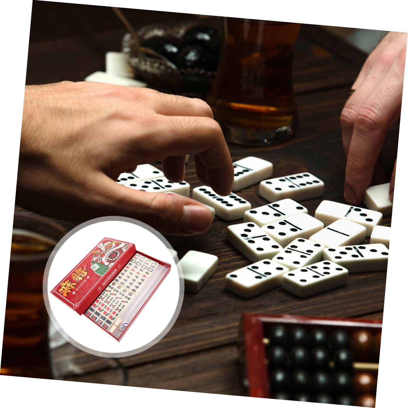Mahjong Cinese Set Da Gioco Portatile Accessorio Per Gioco Da Tavolo Mini Kit Custodia Per Viaggi e Intrattenimento
