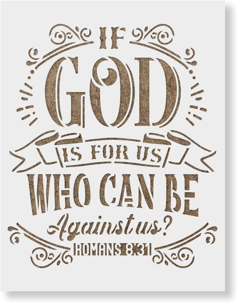 God is for Us Stencil - Art Stencil, Religious Stencil, God is for Us, God Stencils, Stencil God