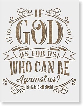 Stencil Revolution God is for Us Art Stencil, Religious Stencil, God Stencils
