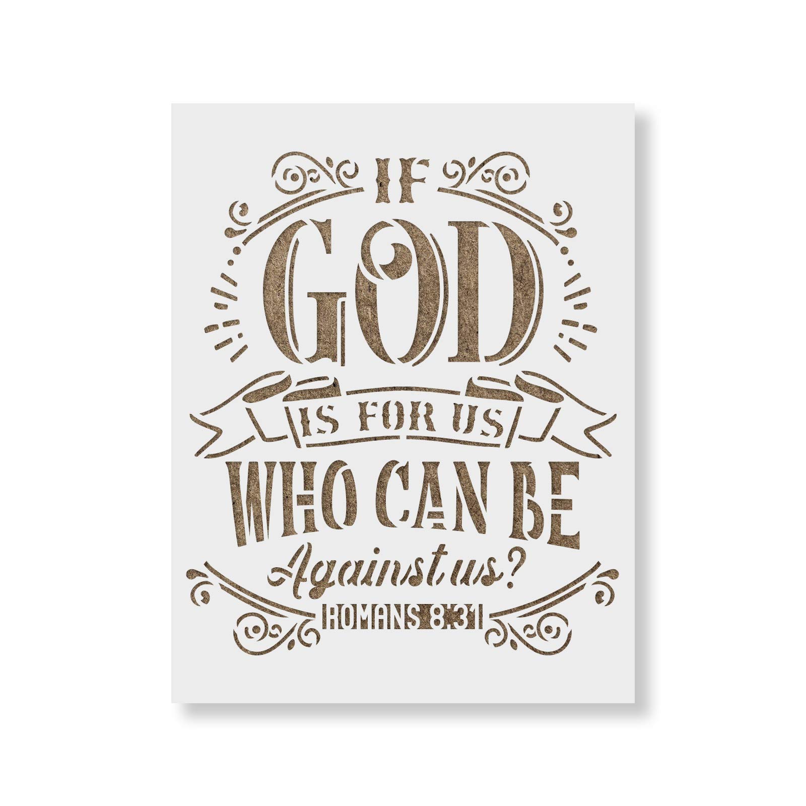 Stencil Revolution God is For Us Template for Walls and Crafts - Reusable s for Painting in Small & Large Sizes