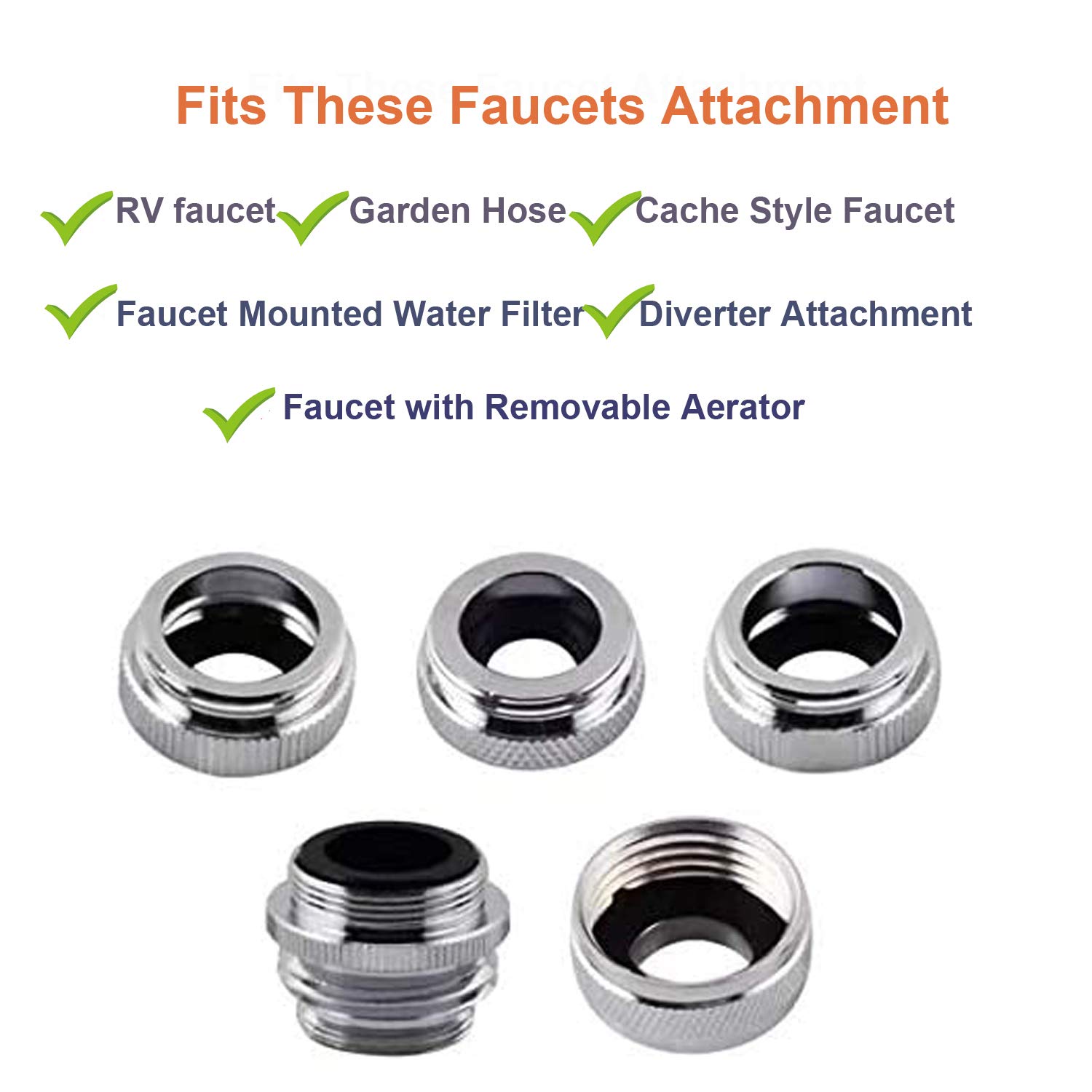 Buy Faucet Adapter Kit, Brass Aerator Adapter Set Male Female Sink